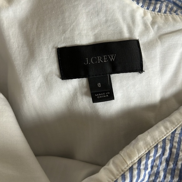 J crew one shoulder seersucker dress - Picture 2 of 3